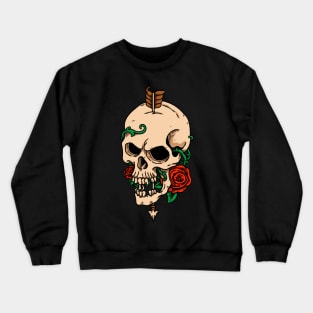 Skull And Rose Crewneck Sweatshirt